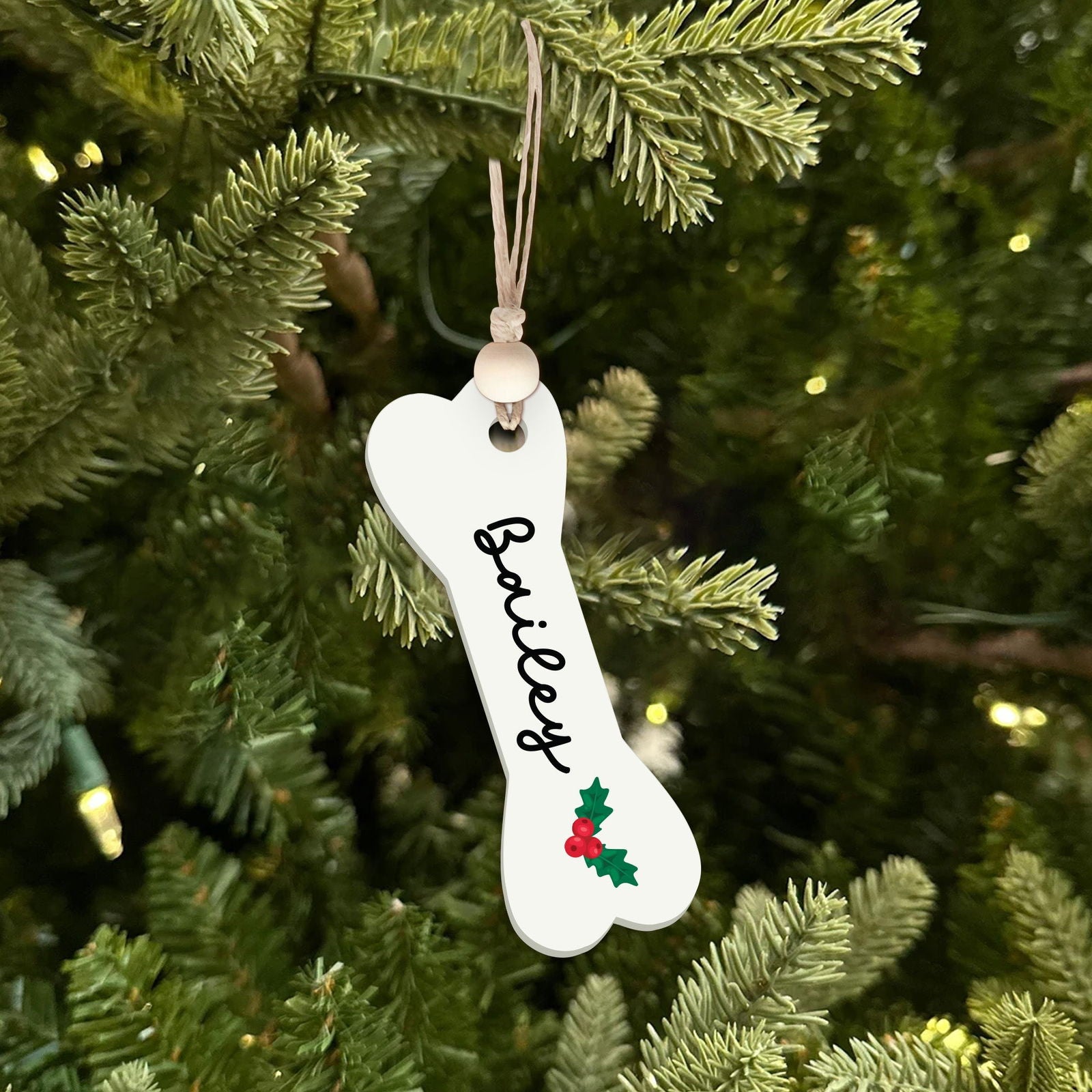 Personalized Christmas Dog Bone 2024 ornament, Personalized Pet ornaments CF28 - 19Gifts