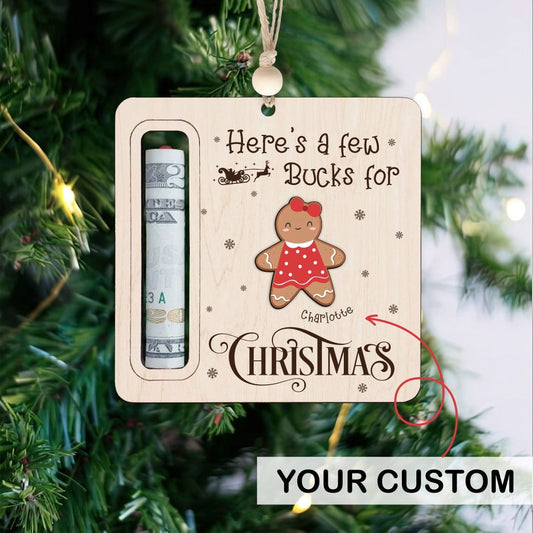 Personalized Christmas Money Holder, Here’s A Few Bucks for Christmas, Money Holder Tree Christmas Gifts, CF32 - 19Gifts