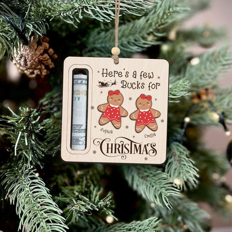 Personalized Christmas Money Holder, Here’s A Few Bucks for Christmas, Money Holder Tree Christmas Gifts, CF32 - 19Gifts