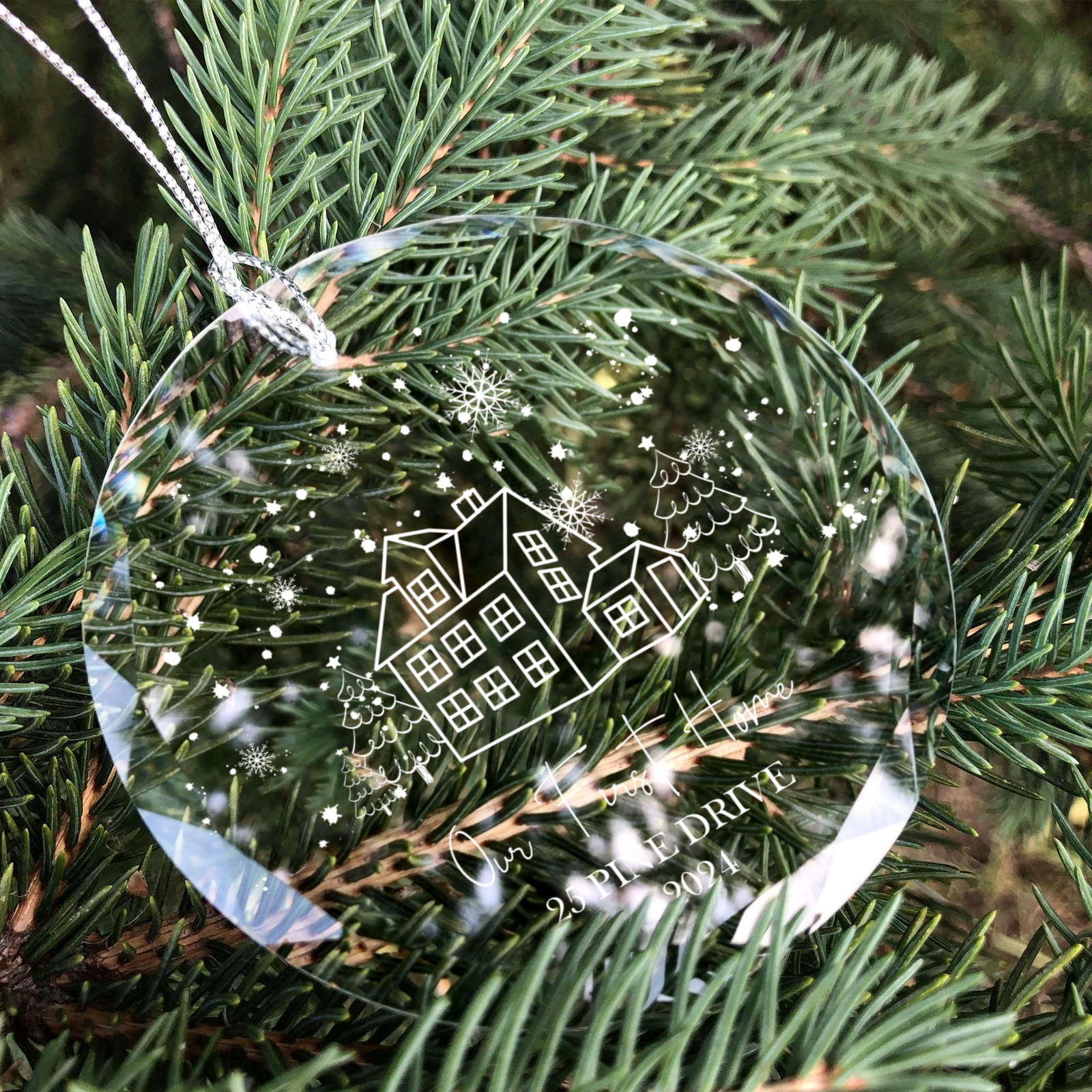 Personalized Christmas New Home Glass Ornament, Our First Home Ornament Gift GX03-4 - 19Gifts