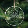 Personalized Christmas New Home Glass Ornament, Our First Home Ornament Gift GX03-4 - 19Gifts