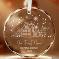 Personalized Christmas New Home Glass Ornament, Our First Home Ornament Gift GX03-4 - 19Gifts