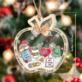 Personalized Christmas Teacher Shaking Ornament, Christmas Gift for Teacher 2024, CF737 - 19Gifts