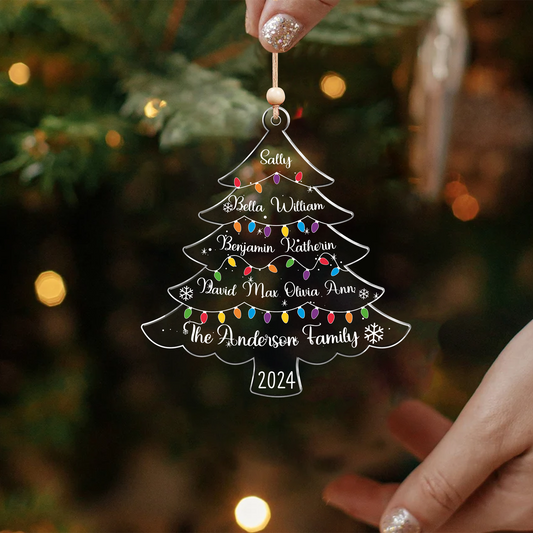 Personalized Christmas Tree With Family Names , Christmas Ornament 2024, CF644 - 19Gifts