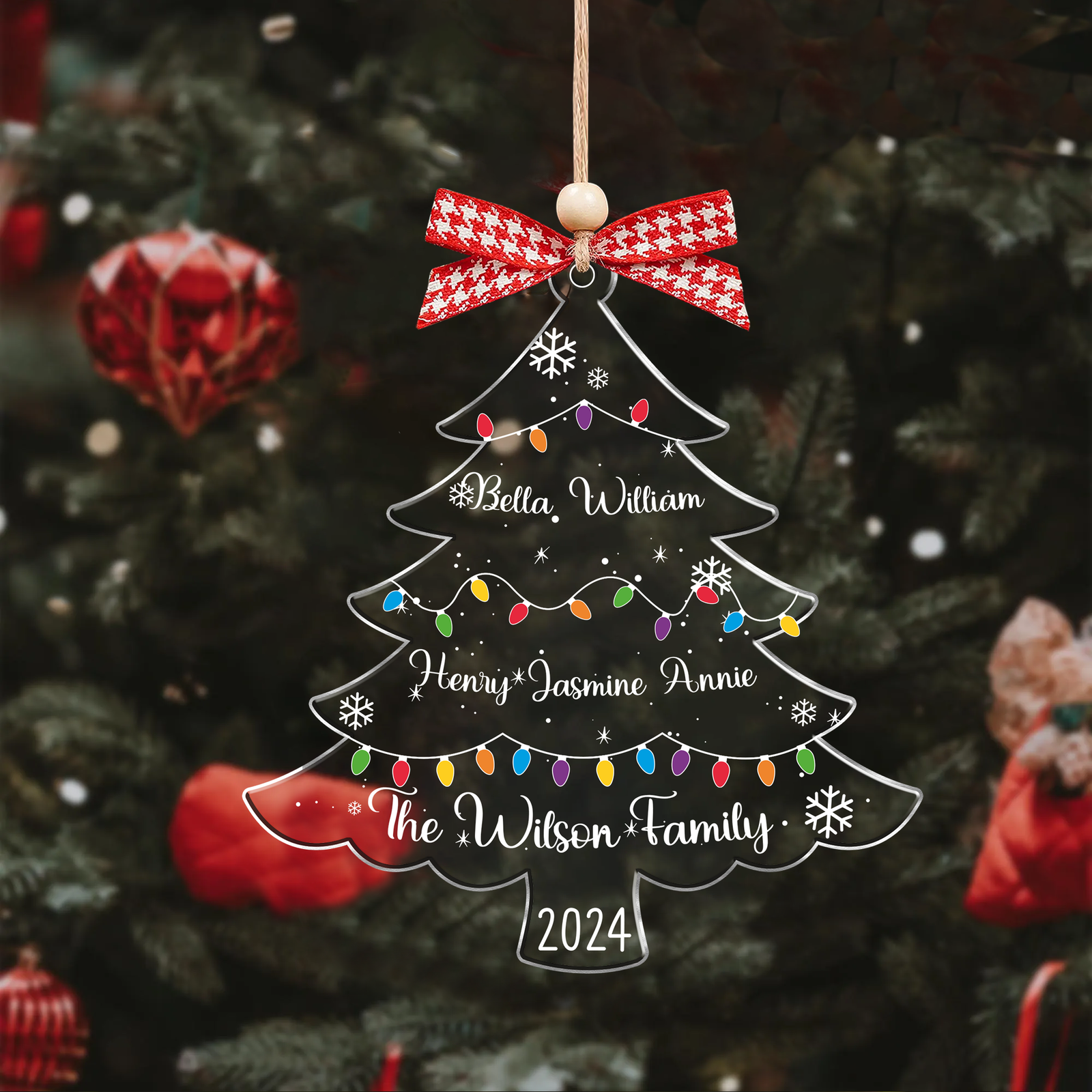 Personalized Christmas Tree With Family Names , Christmas Ornament 2024, CF644 - 19Gifts