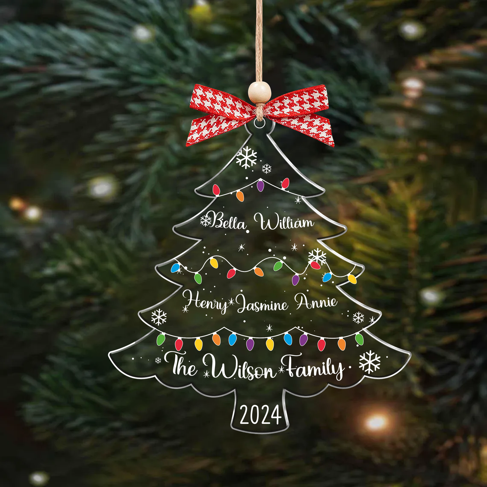 Personalized Christmas Tree With Family Names , Christmas Ornament 2024, CF644 - 19Gifts