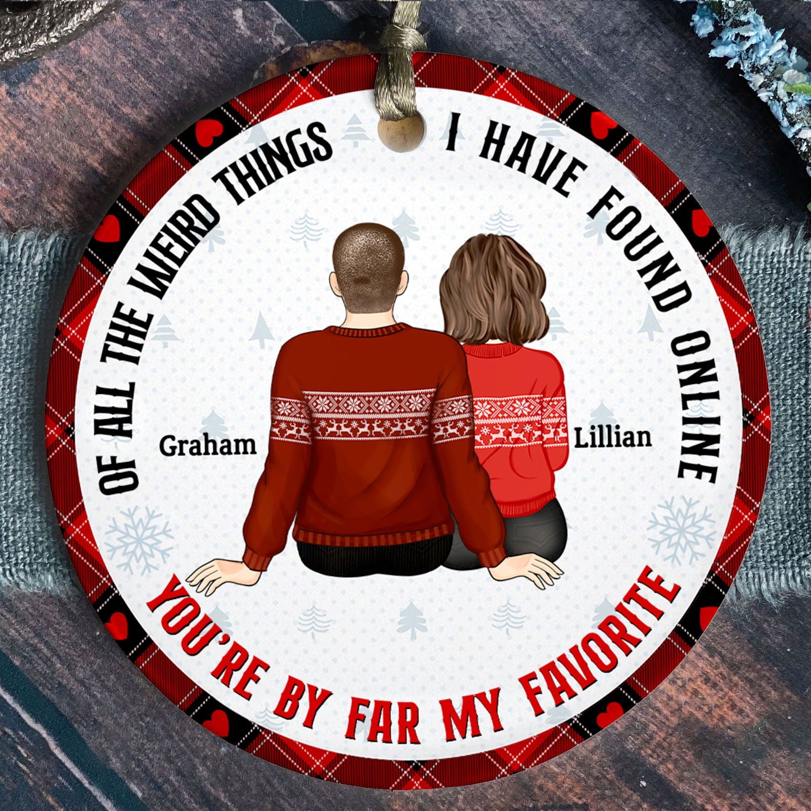Personalized Couple Back Side You Are My Favorite By Far - Gift For Couples CF724 - 19Gifts