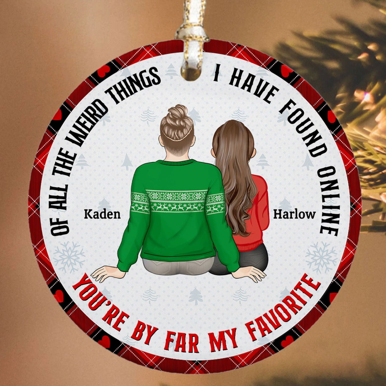 Personalized Couple Back Side You Are My Favorite By Far - Gift For Couples CF724 - 19Gifts
