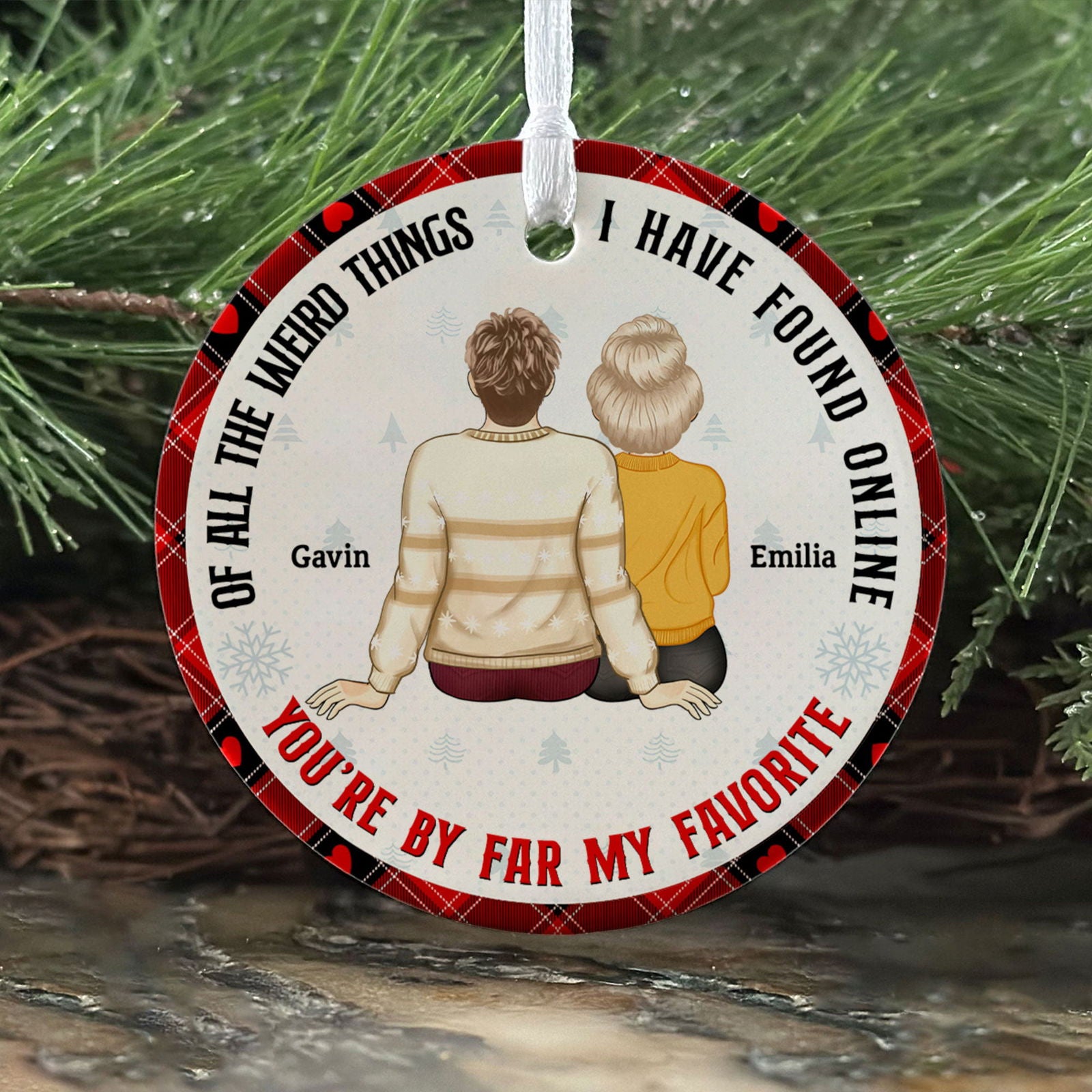 Personalized Couple Back Side You Are My Favorite By Far - Gift For Couples CF724 - 19Gifts