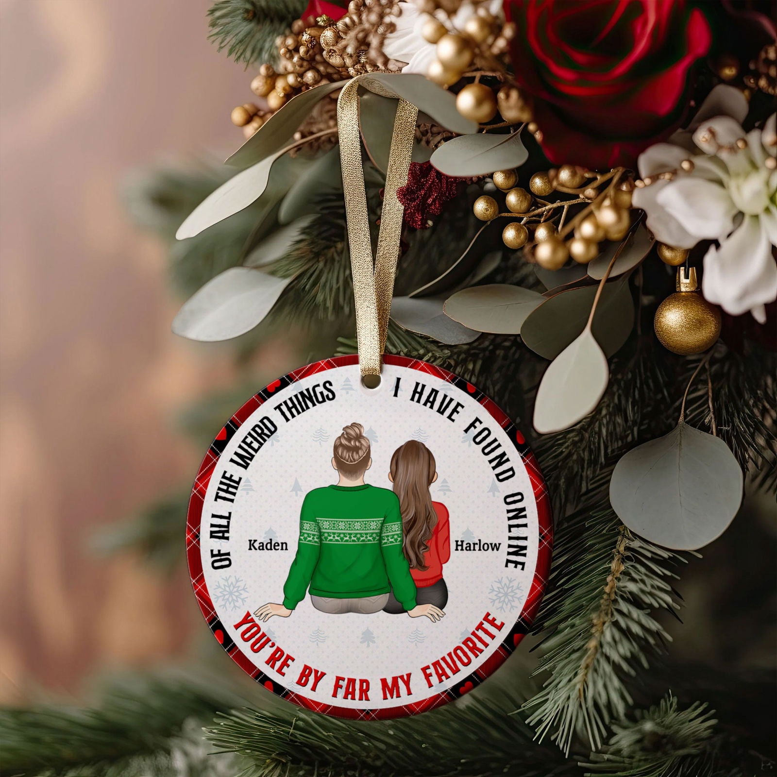 Personalized Couple Back Side You Are My Favorite By Far - Gift For Couples CF724 - 19Gifts