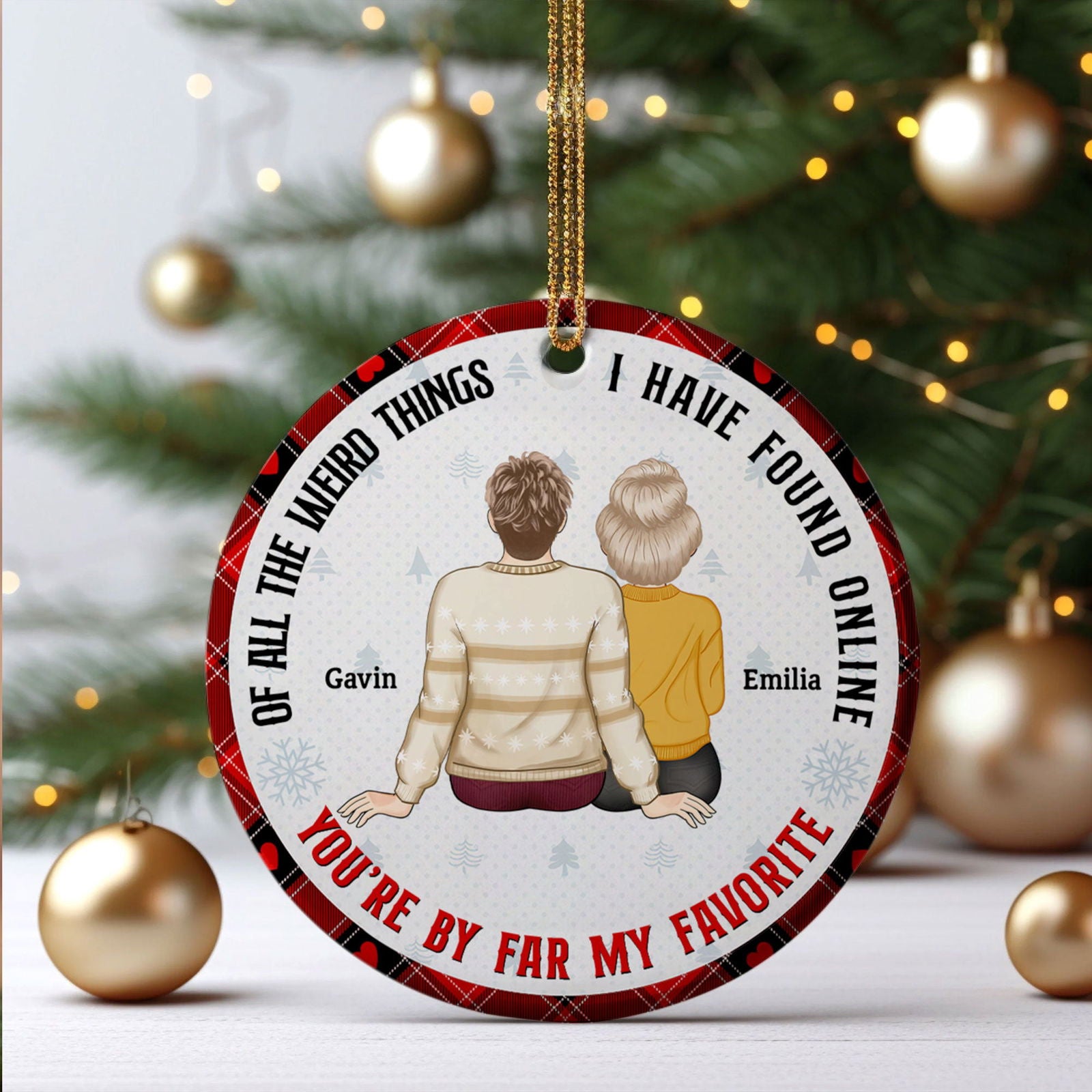 Personalized Couple Back Side You Are My Favorite By Far - Gift For Couples CF724 - 19Gifts