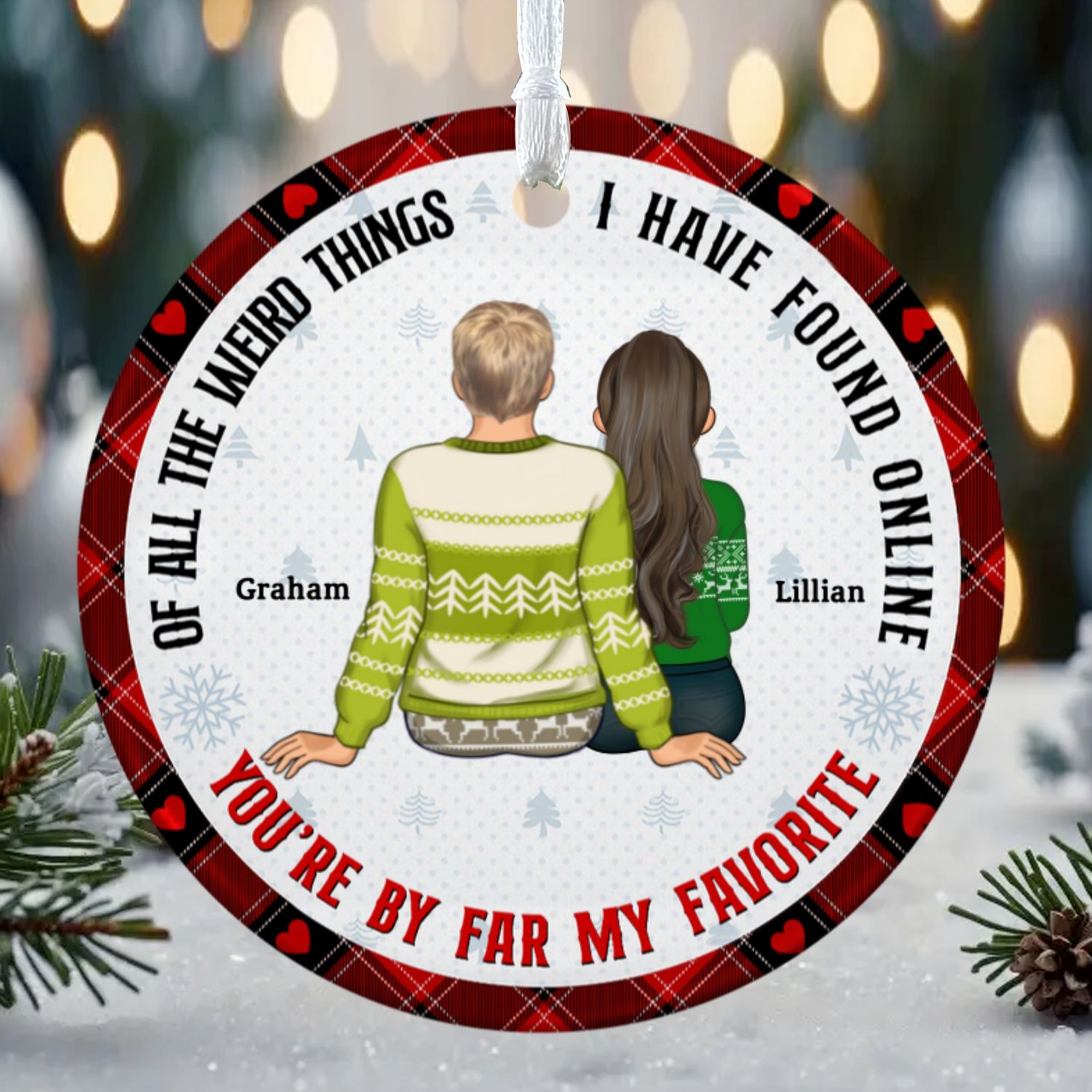 Personalized Couple Back Side You Are My Favorite By Far - Gift For Couples CF724 - 19Gifts