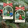 Personalized Couples Christmas Ornament, Two Layer Wooden Ornament, CF742 - 19Gifts