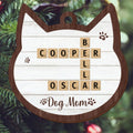 Personalized Crossword Cat Ornament, Pet Lover Ornament, Christmas Ornament CF596 - 19Gifts