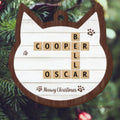 Personalized Crossword Cat Ornament, Pet Lover Ornament, Christmas Ornament CF596 - 19Gifts