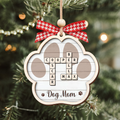 Personalized Crossword Paw Ornament, Pet Lover Ornament, Christmas Ornament CF595 - 19Gifts