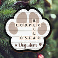 Personalized Crossword Paw Ornament, Pet Lover Ornament, Christmas Ornament CF595 - 19Gifts
