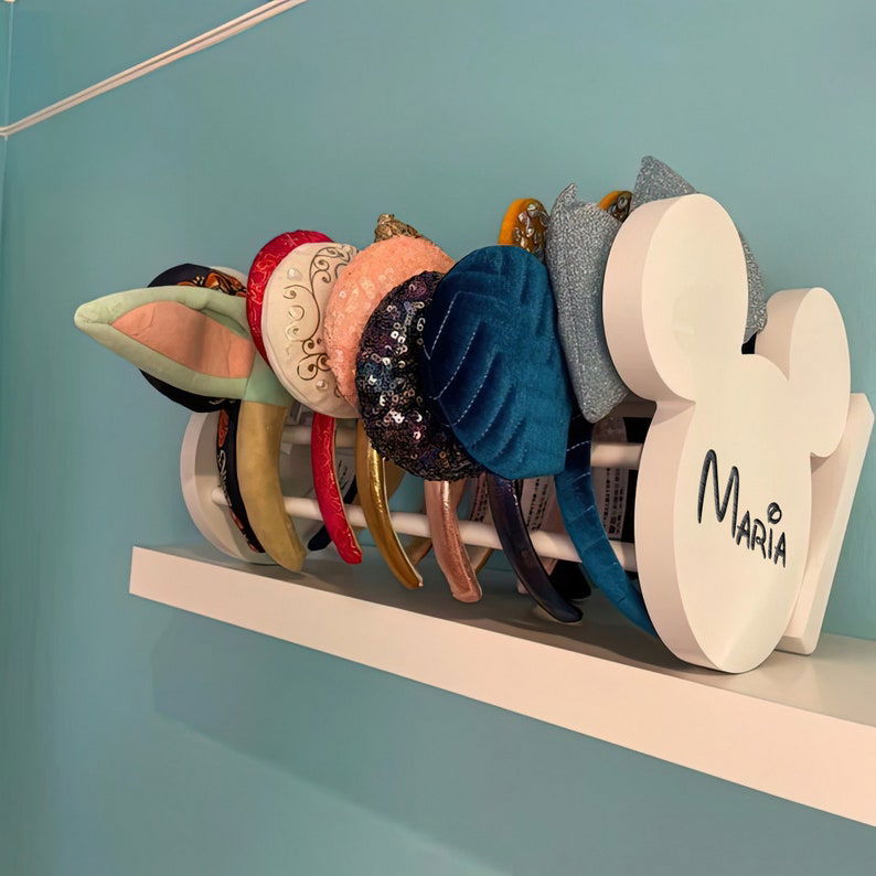 Personalized DIY Wooden Ears Headband Holder, Girl Nursery Decor, Mickey Headband Display, MK01 - 19Gifts