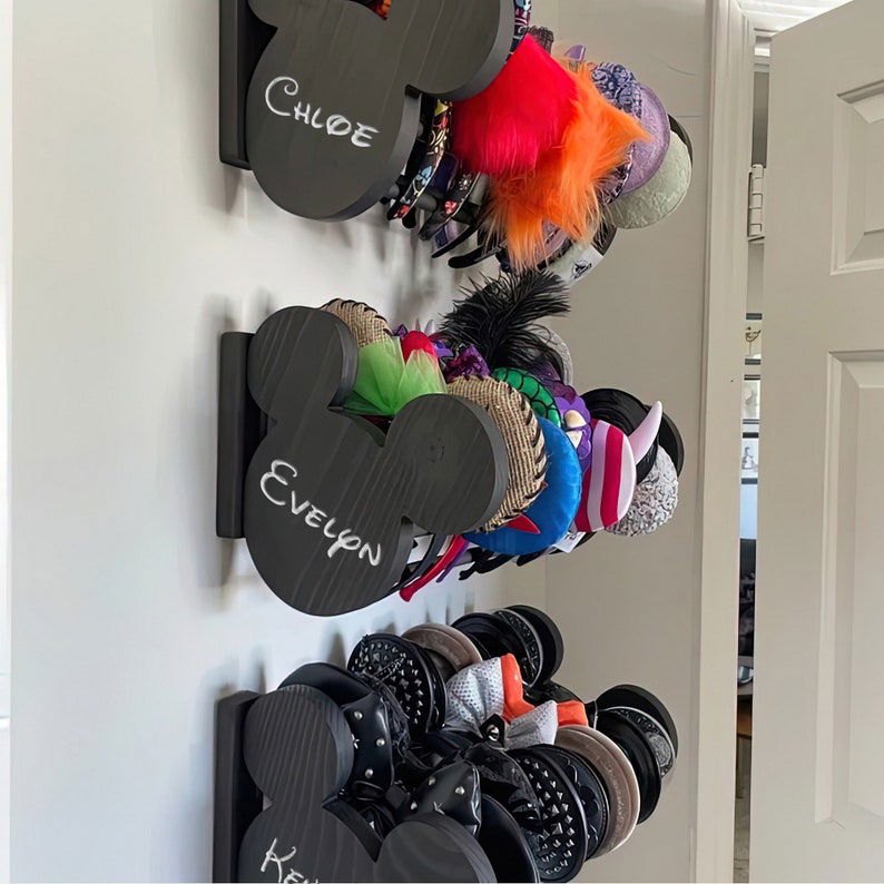 Personalized DIY Wooden Ears Headband Holder, Girl Nursery Decor, Mickey Headband Display, MK01 - 19Gifts