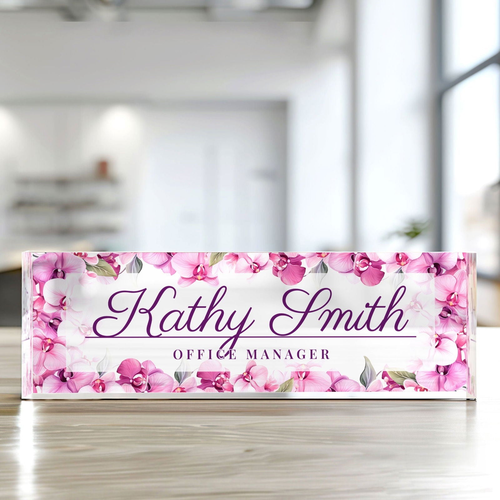 Personalized Desk  Acrylic Name Plate, Desk Name Plate For Decorations TD86-38 - 19Gifts