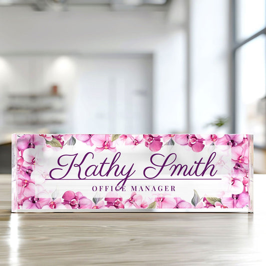 Personalized Desk  Acrylic Name Plate, Desk Name Plate For Decorations TD86-38 - 19Gifts