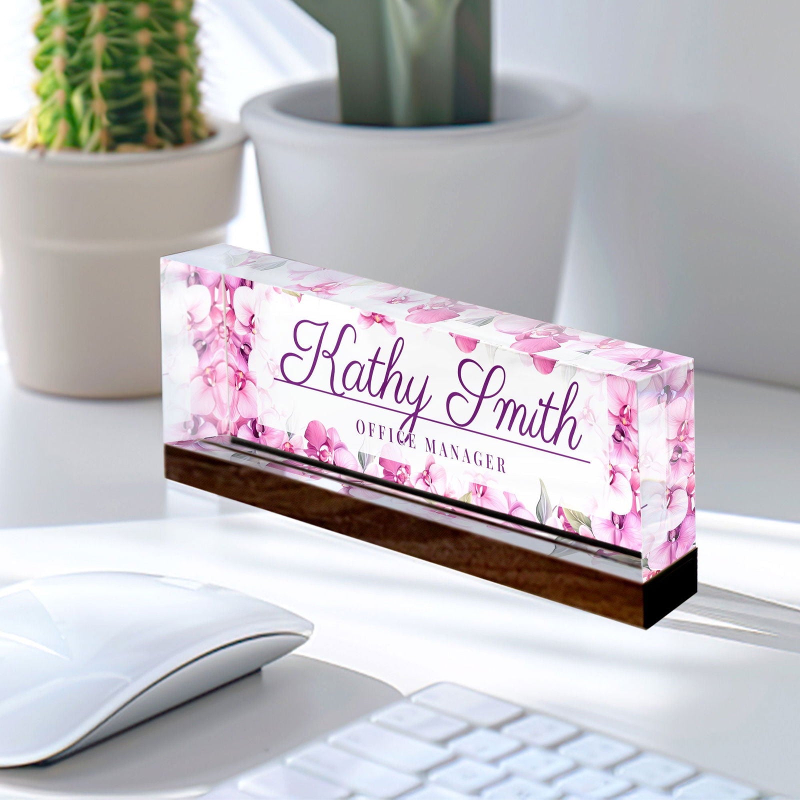Personalized Desk  Acrylic Name Plate, Desk Name Plate For Decorations TD86-38 - 19Gifts