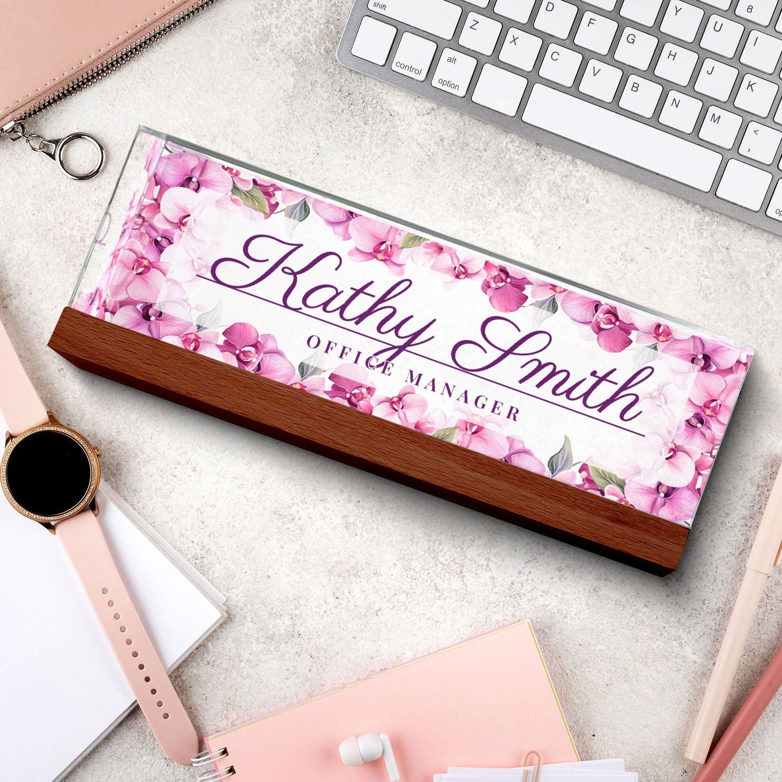 Personalized Desk  Acrylic Name Plate, Desk Name Plate For Decorations TD86-38 - 19Gifts