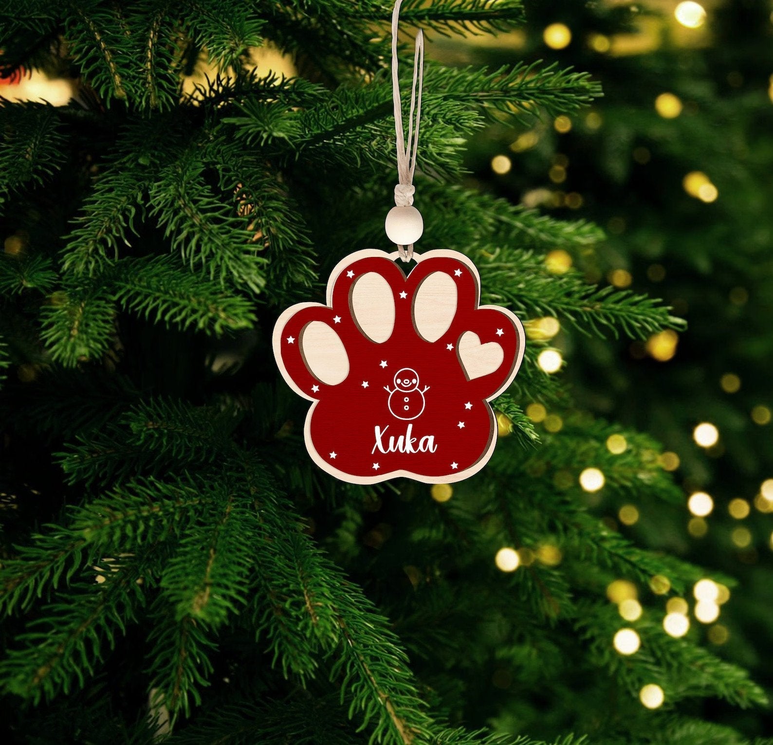 Personalized Dog 2024 Ornament, Dog Paw Ornament, Custom Pet Christmas Ornament, Animal 2024 Ornament, CF78 - 19Gifts