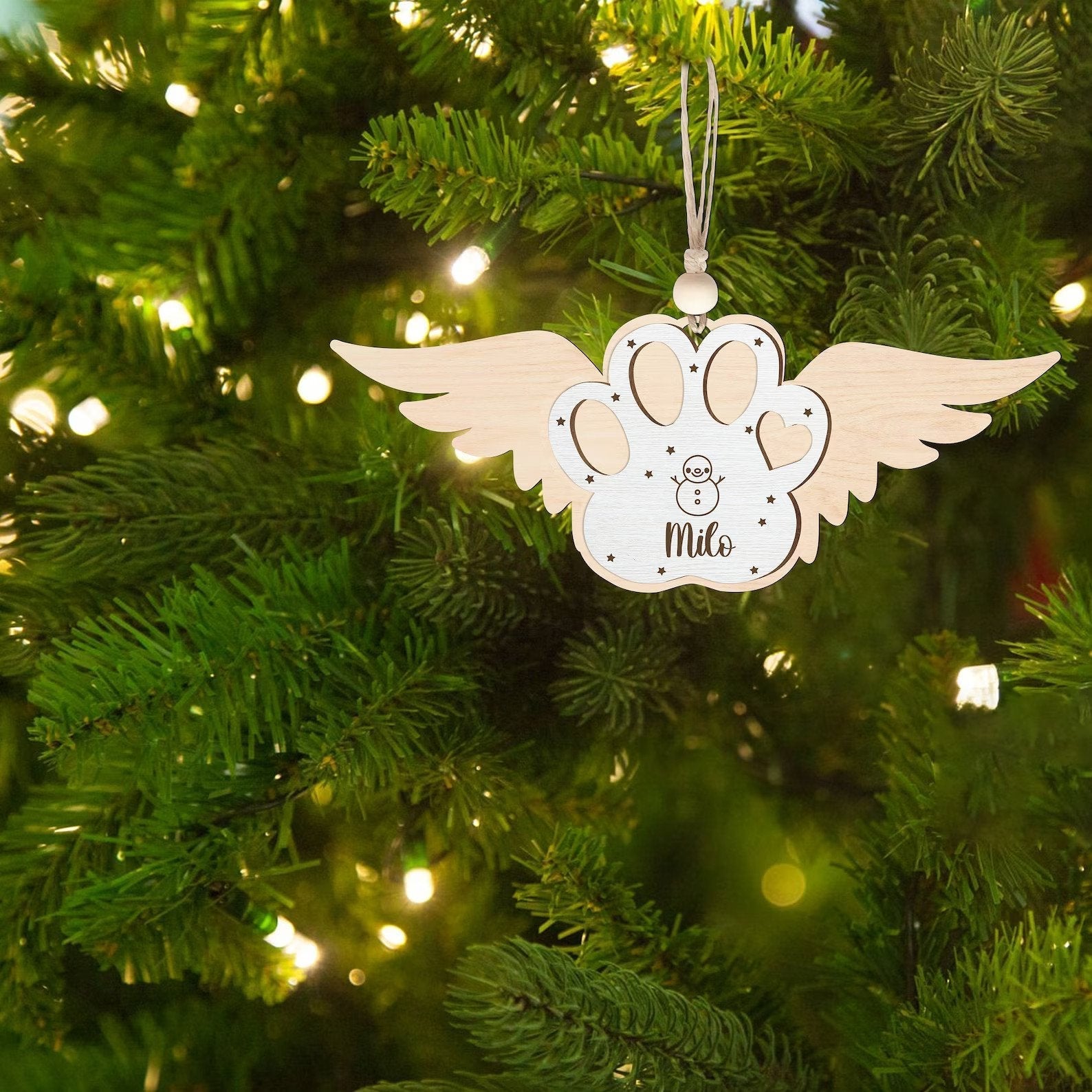 Personalized Dog 2024 Ornament, Dog Paw Ornament, Custom Pet Christmas Ornament, Animal 2024 Ornament, CF78 - 19Gifts