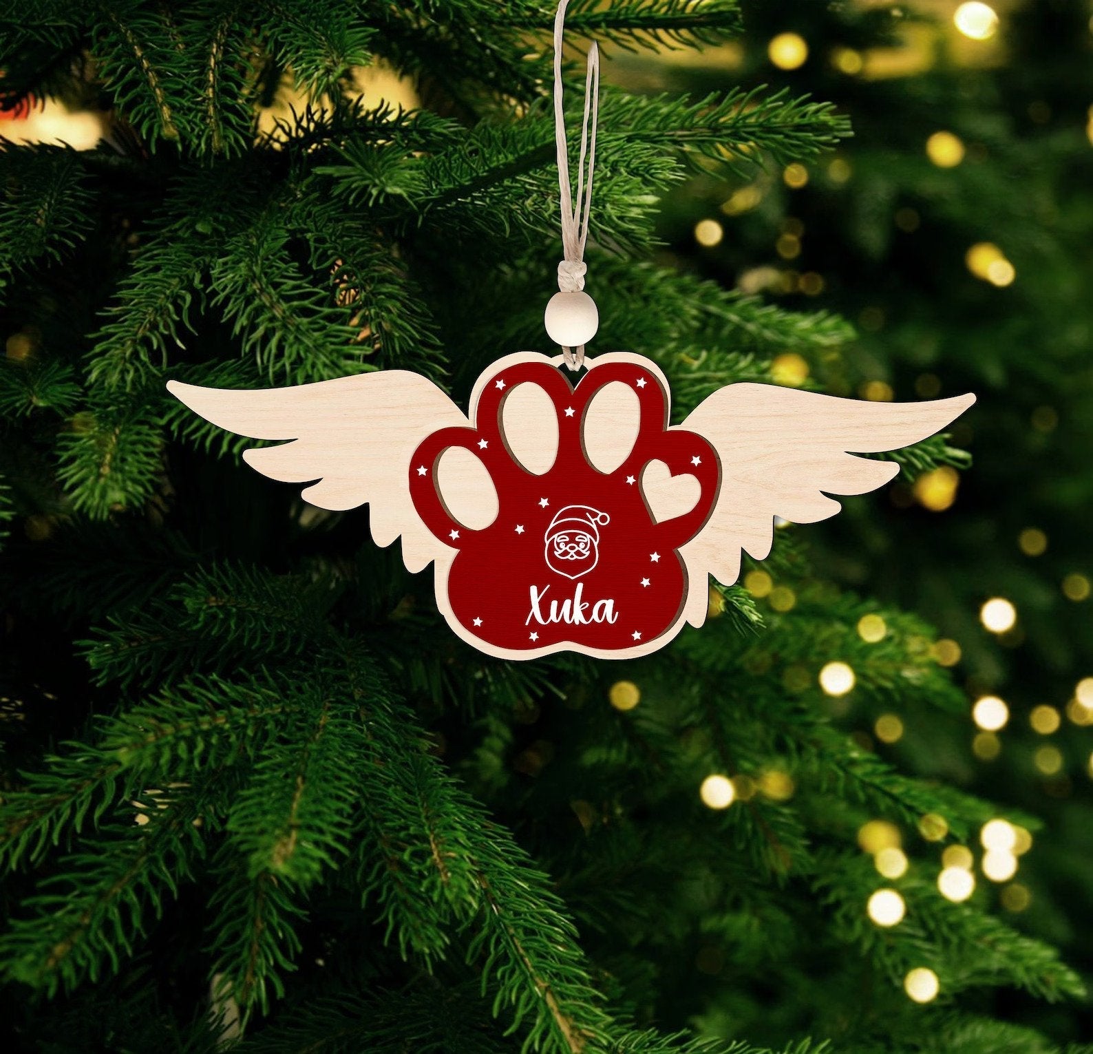 Personalized Dog 2024 Ornament, Dog Paw Ornament, Custom Pet Christmas Ornament, Animal 2024 Ornament, CF78 - 19Gifts