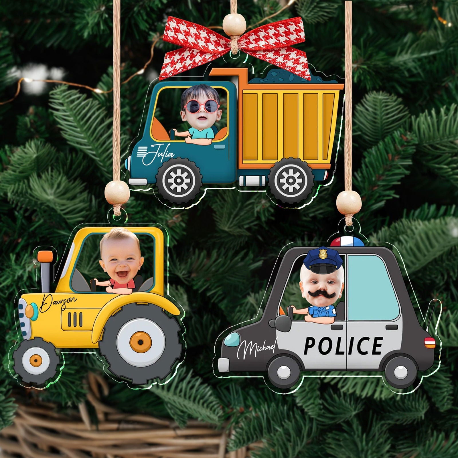 Personalized Drive Safe Daddy Car Hanger, Custom Car Baby Photo Ornament CF540 - 19Gifts