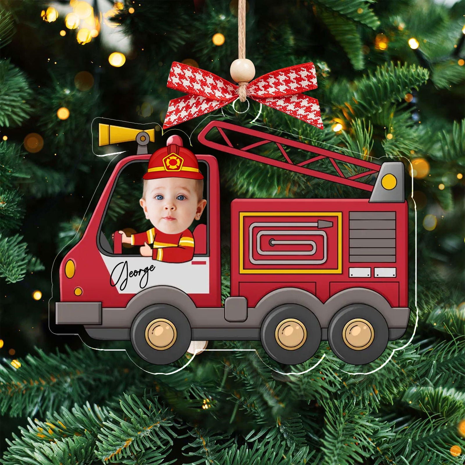 Personalized Drive Safe Daddy Car Hanger, Custom Car Baby Photo Ornament CF540 - 19Gifts