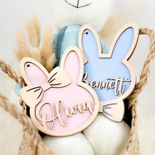 Personalized Easter Bunny Rabbit Ornaments, Wooden Easter Gifts Idea for Kids ET01 - 19Gifts