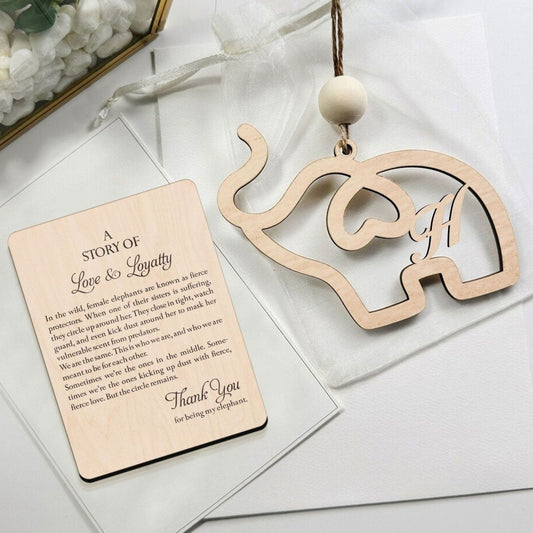 Personalized Elephant Sisterhood Ornament, Best Friend Ornament, Friendship Gift, Sisterhood Bond Gift CF83 - 19Gifts