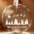 Personalized Family Christmas Glass Ornaments, Family Christmas GX02-1 - 19Gifts