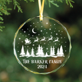 Personalized Family Christmas Glass Ornaments, Family Christmas GX02-1 - 19Gifts