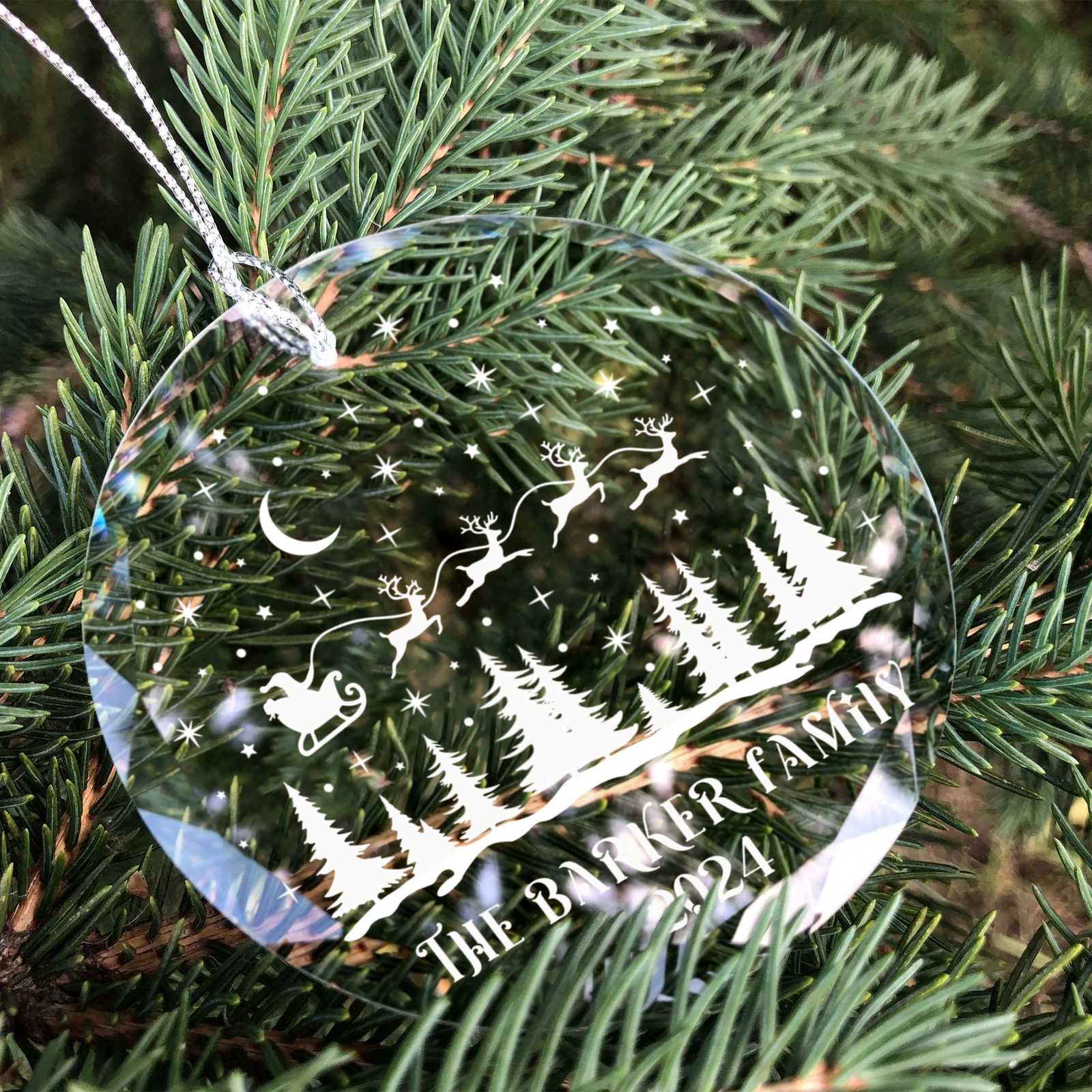 Personalized Family Christmas Glass Ornaments, Family Christmas GX02-1 - 19Gifts