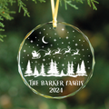 Personalized Family Christmas Glass Ornaments, Family Christmas GX02-1 - 19Gifts