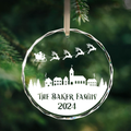 Personalized Family Christmas Glass Ornaments GX02-2 - 19Gifts