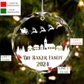 Personalized Family Christmas Glass Ornaments GX02-2 - 19Gifts
