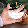Personalized Family Christmas Glass Ornaments GX02-2 - 19Gifts