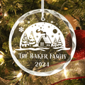 Personalized Family Christmas Glass Ornaments GX02-3 - 19Gifts