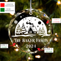 Personalized Family Christmas Glass Ornaments GX02-3 - 19Gifts