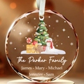 Personalized Family Christmas Glass Ornaments GX02-5 - 19Gifts