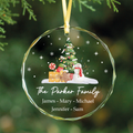 Personalized Family Christmas Glass Ornaments GX02-5 - 19Gifts