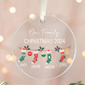 Personalized Family Christmas Ornament 2024 – Custom Family & Pet Ornament AV03-12 - 19Gifts