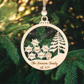 Personalized Family Christmas Ornament 5D, Custom Family Name Wooden Ornament CF299 - 19Gifts