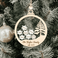 Personalized Family Christmas Ornament 5D, Custom Family Name Wooden Ornament CF299 - 19Gifts