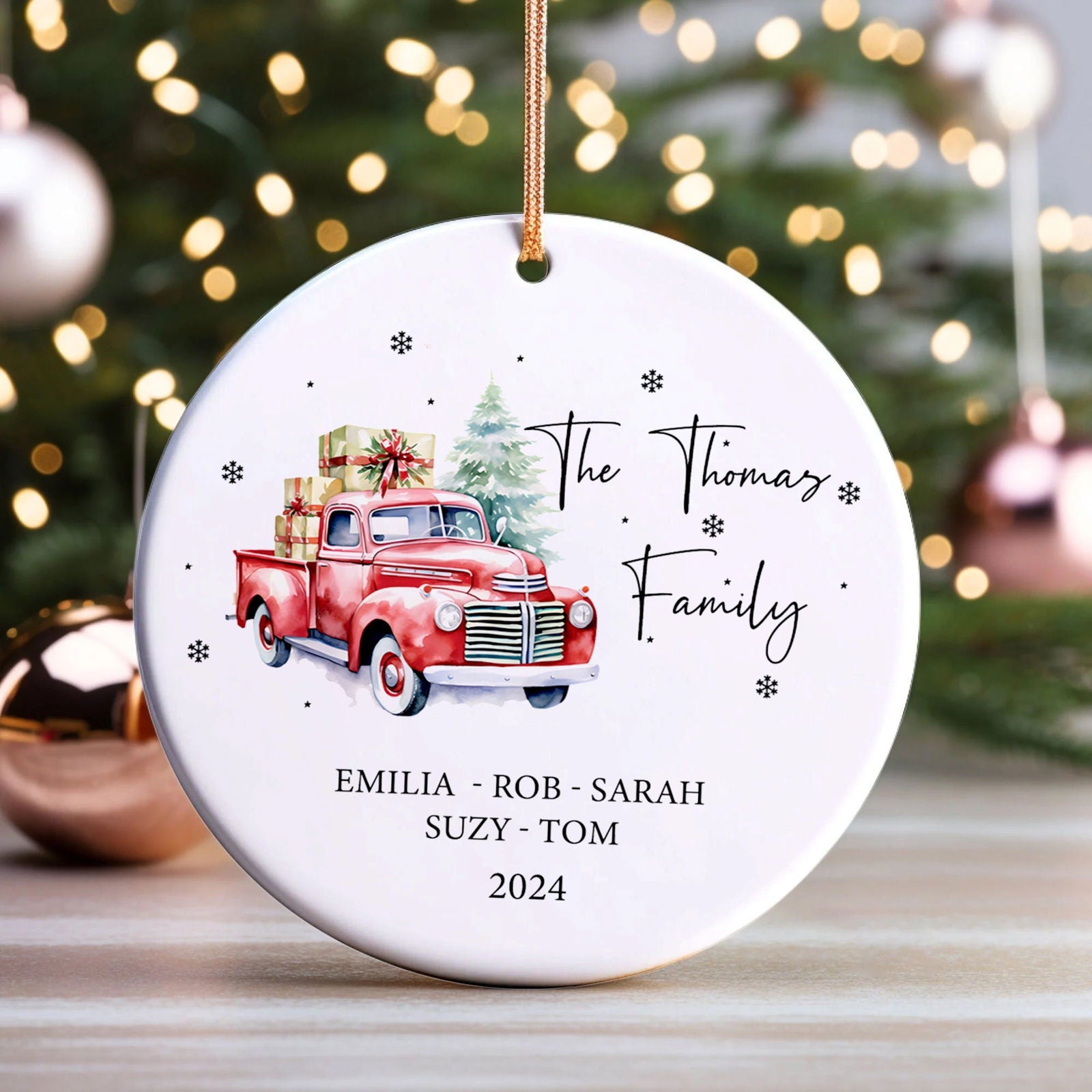 Personalized Family Christmas Ornament, Family Ceramic Ornament CX02-50 - 19Gifts