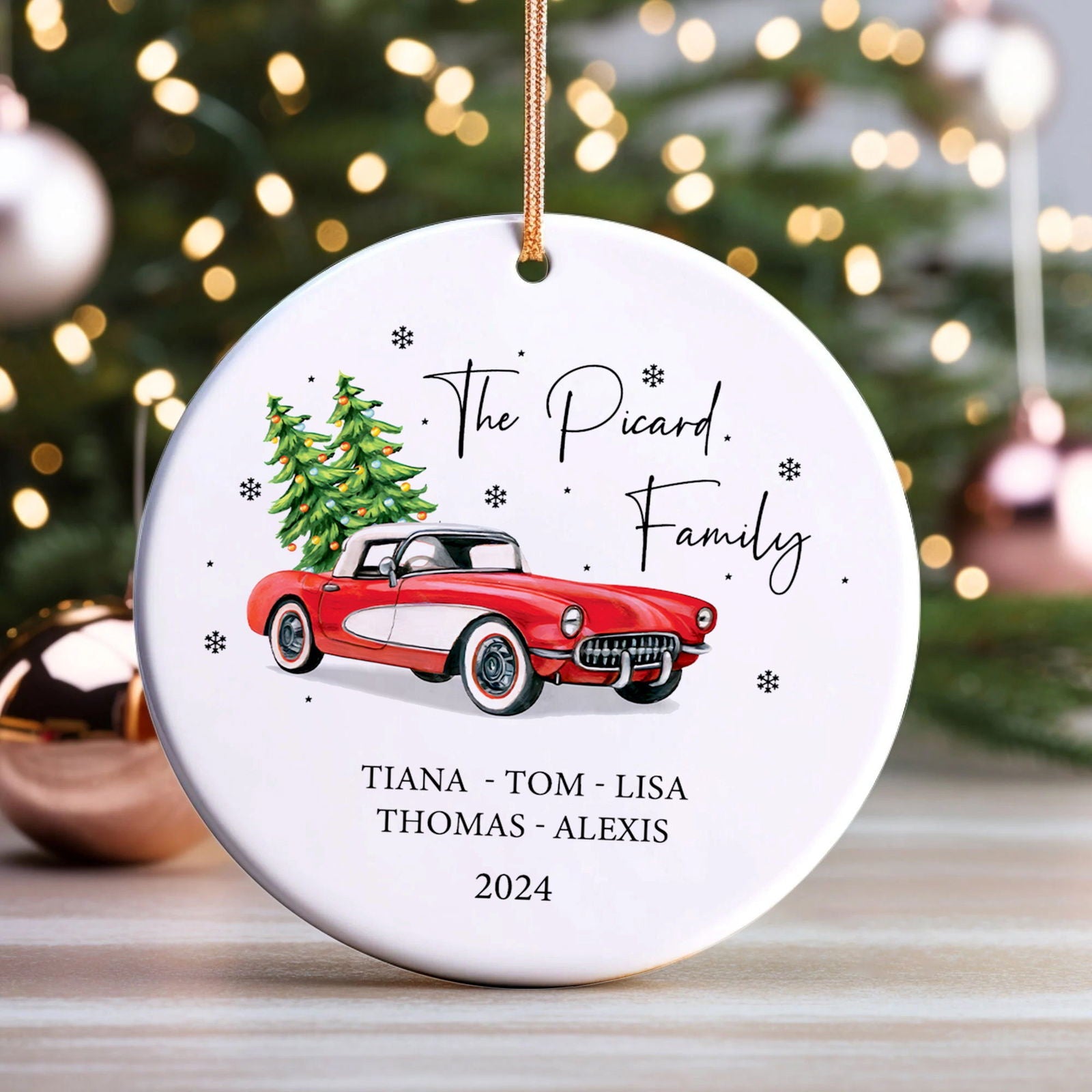 Personalized Family Christmas Ornament, Family Ceramic Ornament CX02-50 - 19Gifts